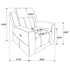 Slater - Upholstered Recliner Chair With Manual Recline - Taupe