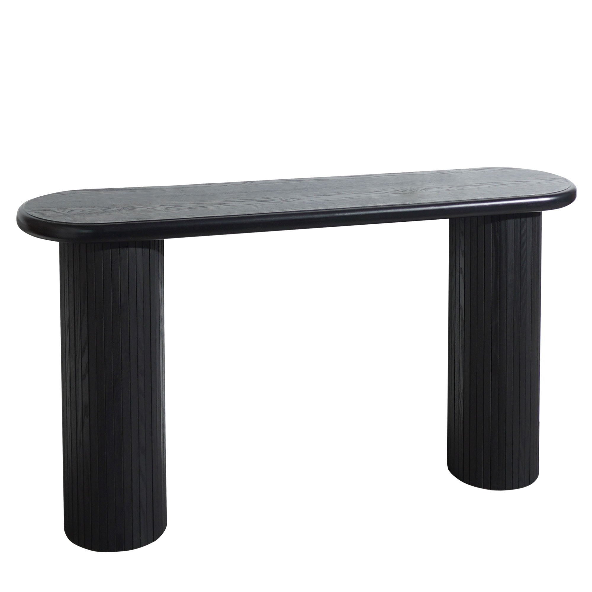 Fluted Cylinder Console Table - Black