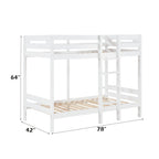 Esin - Twin Twin Bunk Bed - White