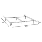 Esme Queen or E King Bed Frame Black (Headboard & Footboard)