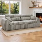 3 Seater, Couch With Throw Pillows For Living Room