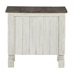 Havalance - Chair Side End Table - White / Gray