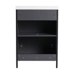 Contemporary Freestanding Bathroom Vanity With Adjustable Shelves