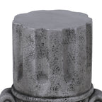 Outdoor End Table, Round Side Table For Patio And Garden - Antique Gray