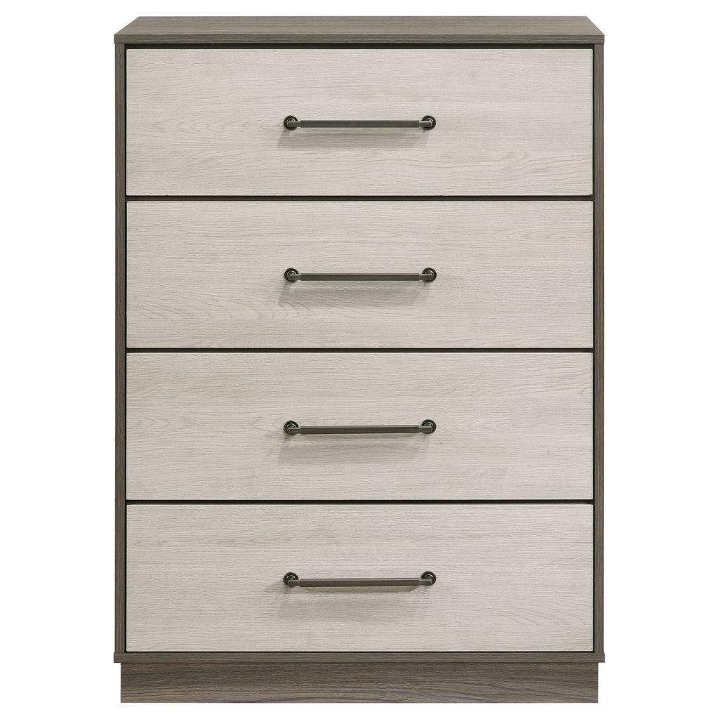 Fenwick 4-drawer Chest of Drawers Grey Oak