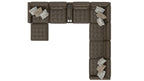 Siena - Modular Sectional And Cocktail Ottoman
