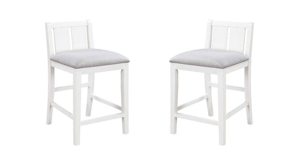 Graham - 3 Piece Small Space Counter Height Dining Table With Shelves And 2 Chairs (Set of 3)