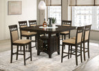 Gabriel 7-piece Square Counter Height Dining Set Cappuccino