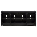 Leandro 72-inch 4-door TV Stand Media Console Burnished Black