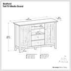 Bedford - Handcrafted Tall TV Media Stand