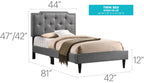 Button Tufted Bed Charming For Cozy Spaces