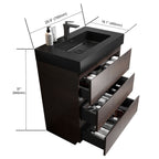 Alice - Bathroom Vanity With Large Storage, Freestanding