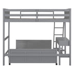 Full Over Full Bunk Bed With Desk
