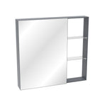 Medicine Cabinet, Wall Mounted Bathroom Mirror With Storage, Adjustable Shelves - Black Brown