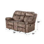Zubaida - Two Tone 3 Piece Recliner Living Room Set