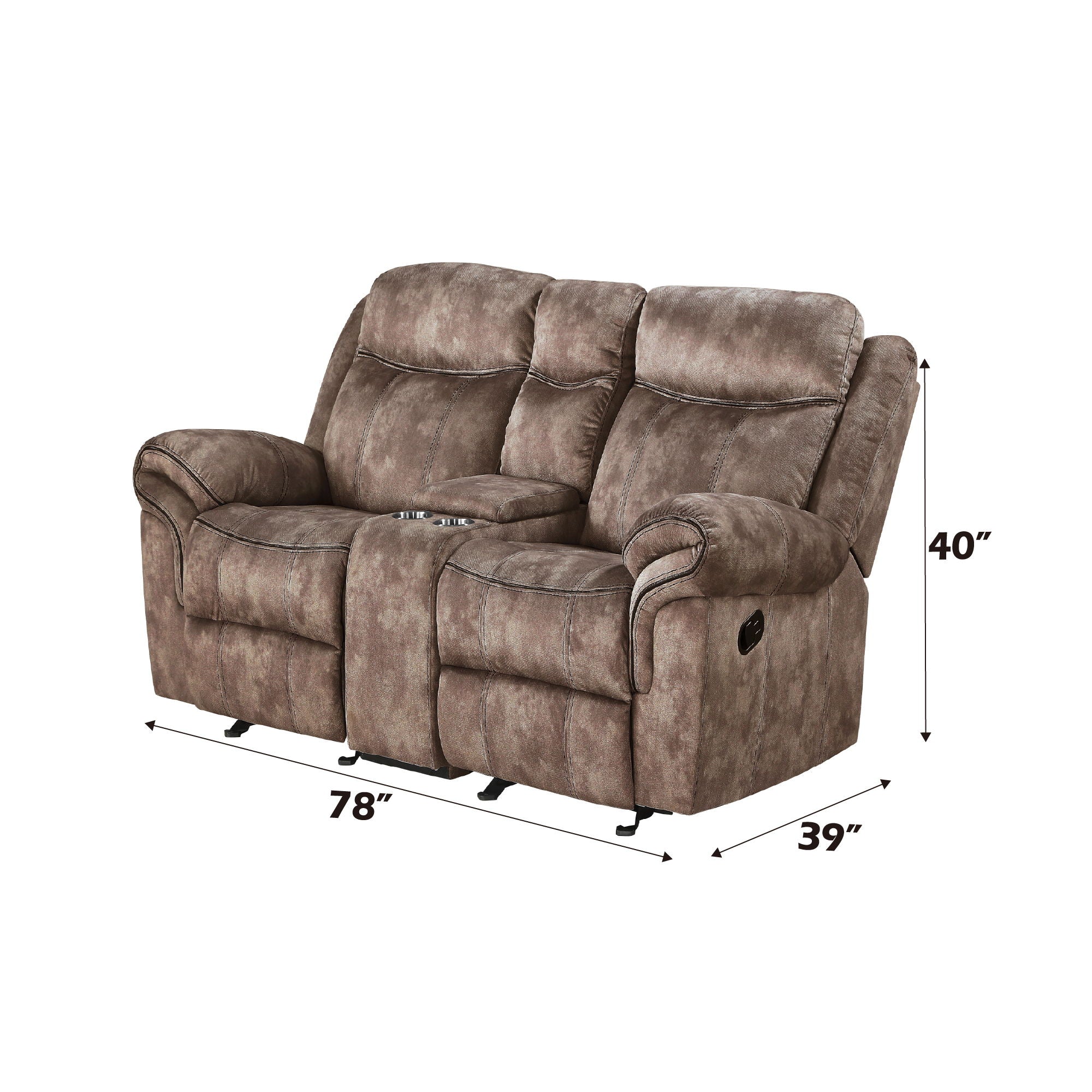 Zubaida - Two Tone 3 Piece Recliner Living Room Set