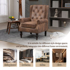 Modern Accent Armchair With Sturdy Wood Legs