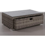 Glass Outdoor Coffee Table - Gray Mix