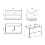 Alice - Bathroom Vanity With Sink, Wall Mounted, Floating