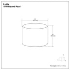 Lydia - Handcrafted Round Pouf