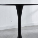 Table Mid-Century Dining Table For 4-6 People With Round Table Top, Pedestal Dining Table, End Table Leisure Coffee Table