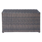 Outdoor Wicker Sectional With Weather Resistant Cushions And Table