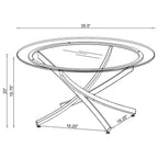 Brooke 3-piece Round Coffee and End Table Set Chrome