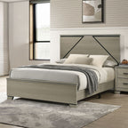 Joanna - Queen Bed With LED - Weathered Gray
