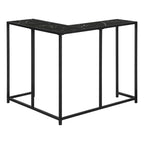 Corner Accent Console Table For Entryway, Unique L-Shaped Design