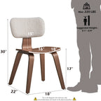 Casson - Boucle 7 Walnut Side Chair (Set of 2) - White / Walnut