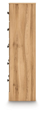 Aleaport - Five Drawer Chest - Warm Brown