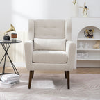Modern Accent Chair Upholstered Foam Filled Living Room Chairs Comfy Reading Chair Mid-Century Modern Chair With Fabric Lounge Arm Chairs Armchair For Living Room Bedroom