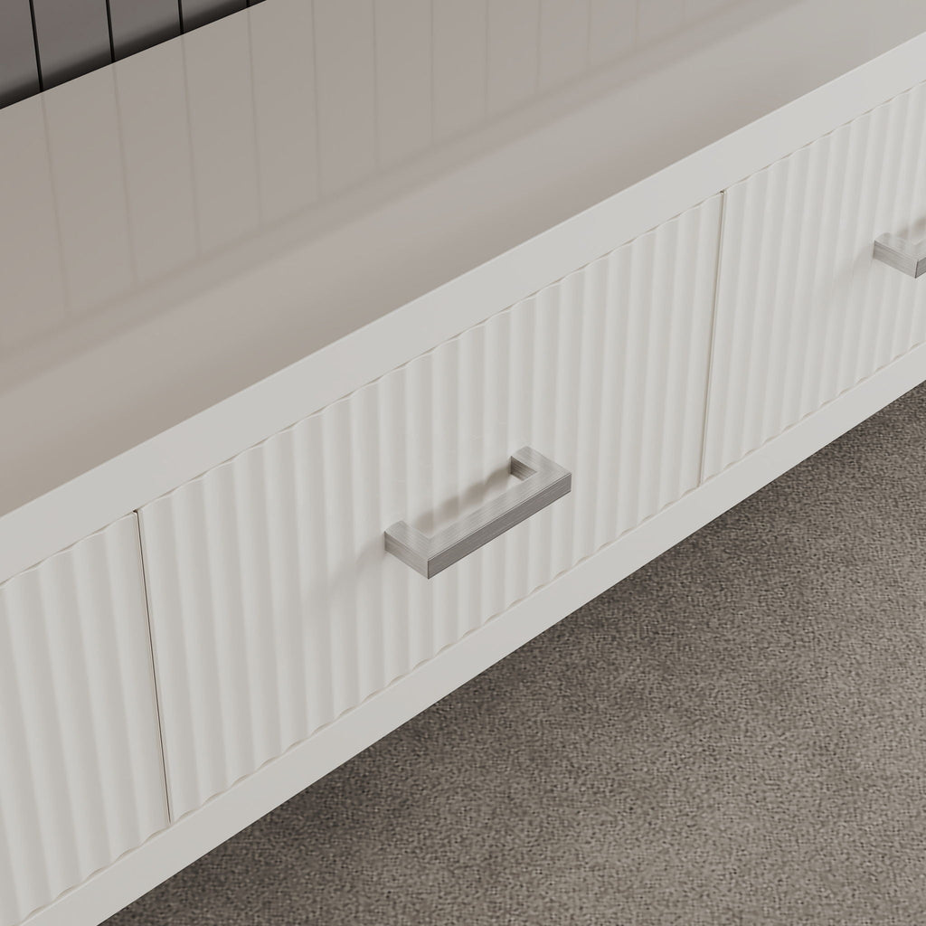 TV Stand With Slatted Drawers