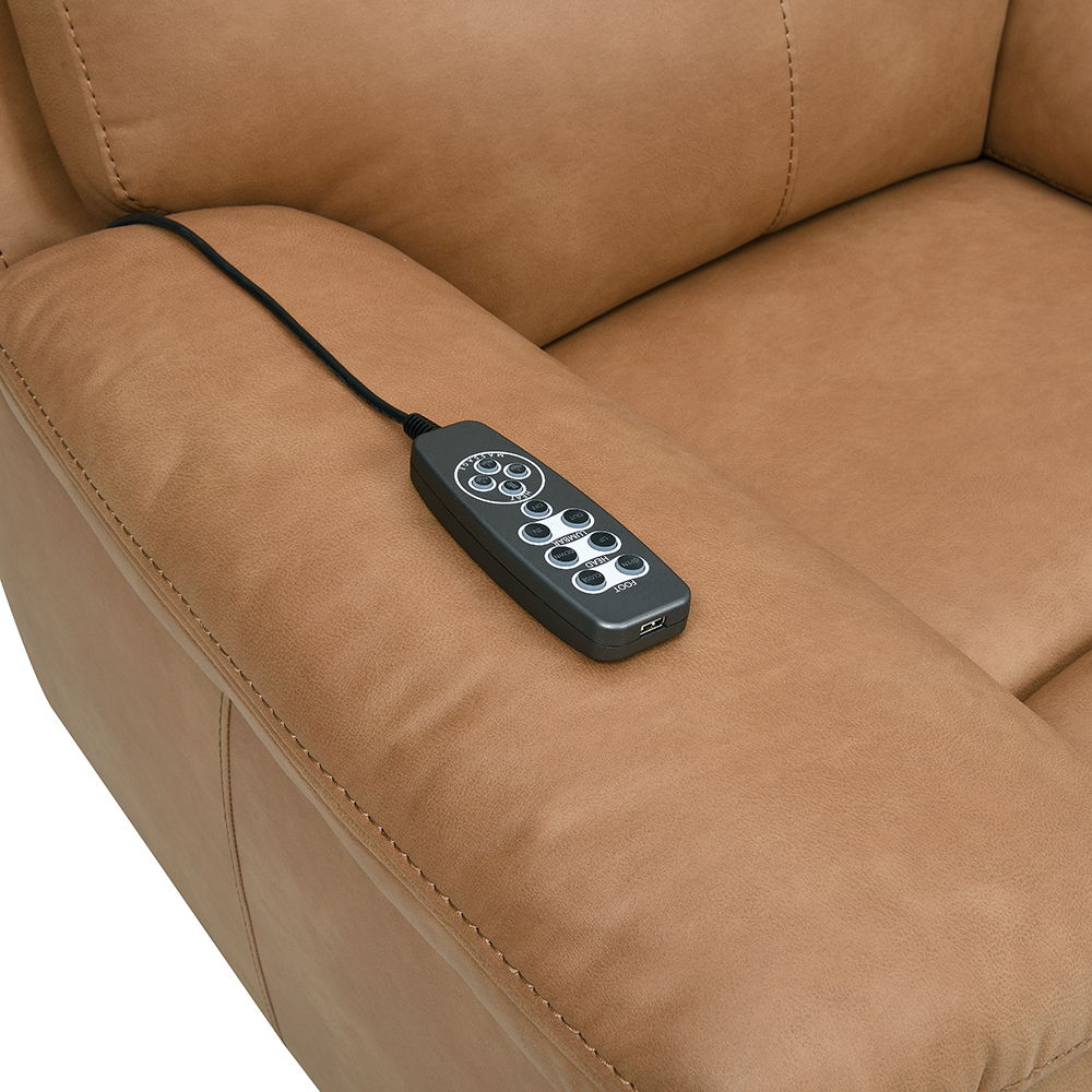 Chavis - Power Motion Recliner With USB & Power Headrest - Brown