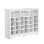 24 Shoe Cubby Console, Shoe Cabinet - White