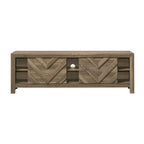 Chevron Patterned Living Room TV Stand - Light Brown