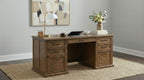 Altidore 68-inch 7-drawer Executive Home Office Desk Distressed Brown