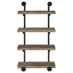 Elmcrest 24-inch 4-shelf Wall Bookshelf Rustic Oak