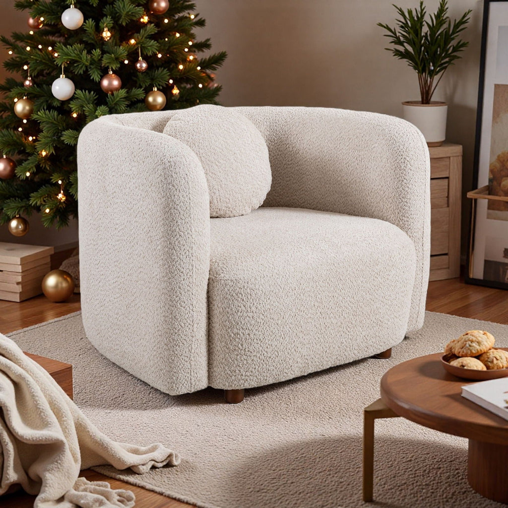 Japandi Style Accent Square Chair