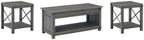 Freedan - 3 Pc. - Coffee Table, 2 End Tables - Grayish Brown