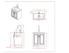 Darwin - Deluxe Laundry Cabinet With Pull-Out Faucet And Stainless Steel Sink