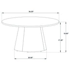 Franklin 36-inch Round Pedestal Coffee Table Dark Brown