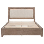 Kenora 56-inch Eastern King LED Storage Bed Barley Brown