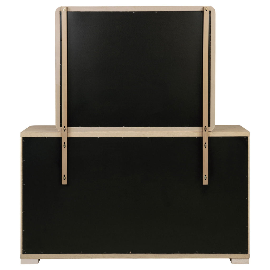 Ladera 6-drawer Bedroom Dresser and Mirror Light Elm