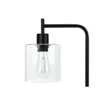 Lighting, Table Lamp, USB Port Included, Glass Shade, Modern - Black
