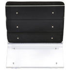 Serreta Boucle Upholstered Armless Acrylic Chair Black