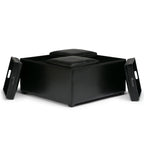Avalon - Square Coffee Table, Storage Ottoman