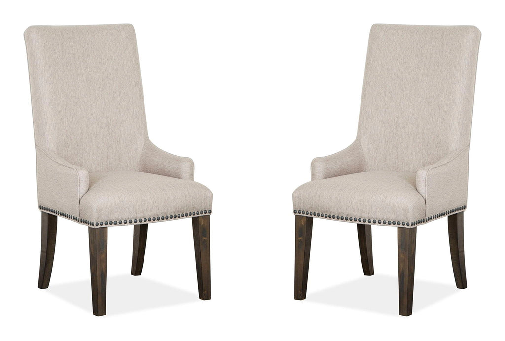 Bellamy - Upholstered Host Chair (Set of 2) - Peppercorn