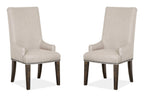 Bellamy - Upholstered Host Chair (Set of 2) - Peppercorn