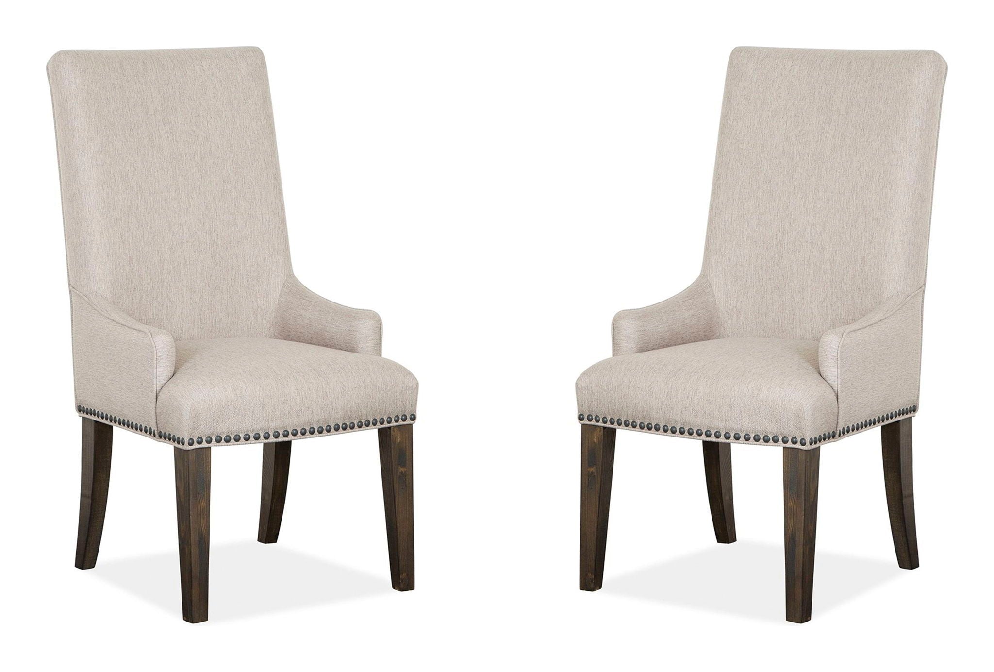 Bellamy - Upholstered Host Chair (Set of 2) - Peppercorn